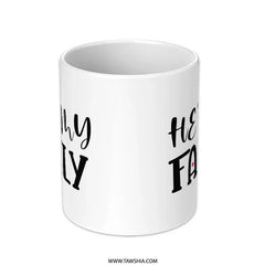 He's My Family Mug, Gift for Him, Anniversary Gift, Cute Mug, Boyfriend Mug, Family Mug, Heart Mug, Valentine Mug, Present for Him - Tawshia