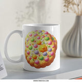 Sprinkled Sugar Cookie Mug, Pastel Candy Ceramic Cup, Dessert Lover Gift, Baking Themed Coffee Mug, Sweet Treat Novelty Drinkware - Tawshia