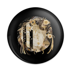 Floral Stripe Pinback Button, Decorative Button, Art Pin, Flower Art Button, Aesthetic Button, Unique Gift, Button For Backpack, Jacket - Tawshia