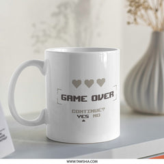 Game Over Continue Yes No Graphic Mug product