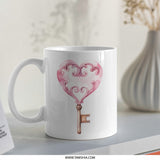Heart Key Mug, Romantic Gift, Love Key Mug, Valentine's Day Mug, Unique Mug, Gift For Her, Gift For Him, Heart Decor Mug - Tawshia