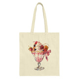 Dessert Tote Bag, Ice Cream Sundae, Foodie Gift, Watercolor Design, Sweet Treat, Colorful Tote, Unique Handbag, Summer Accessory - Tawshia