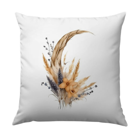 Floral Pillow, Bohemian Pillow, Farmhouse Pillow, Botanical Pillow, Neutral Decor Pillow, Flower Pillow, Beige Pillow, Boho Pillow, Accent - Tawshia