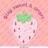 Cute Strawberry Mug, Stay Sweet, Coffee Mug, Smart Mug, Gift Mug, Kitchen Decor, Strawberry Gift, Kawaii Mug, Pink Mug, Foodie Mug - Tawshia