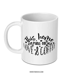 Love and Coffee Mug, Home Decor, Coffee Lover Gift, Funny Mug, Home Runs, Novelty Mugs, Gift for Her, Gift for Him, Perfect for Coffee - Tawshia
