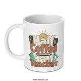 Half Coffee Half Teacher Mug, Teacher Appreciation Gift, Funny Teacher Gift, Coffee Lover Mug, Educator Gift, Teacher Present - Tawshia