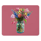 Floral Mouse Pad, Mason Jar Bouquet, Flower Arrangement, Desktop Accessory, Cute Office Decor, Gift for Her, Artistic Mousepad - Tawshia