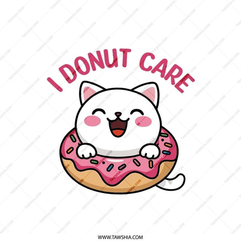 Donut Cat Pillow, Funny Cat Pillow, Cute Animal Pillow, Kawaii Throw Pillow, Home Decor, Gift for Cat Lovers, Playful Design Pillow - Tawshia