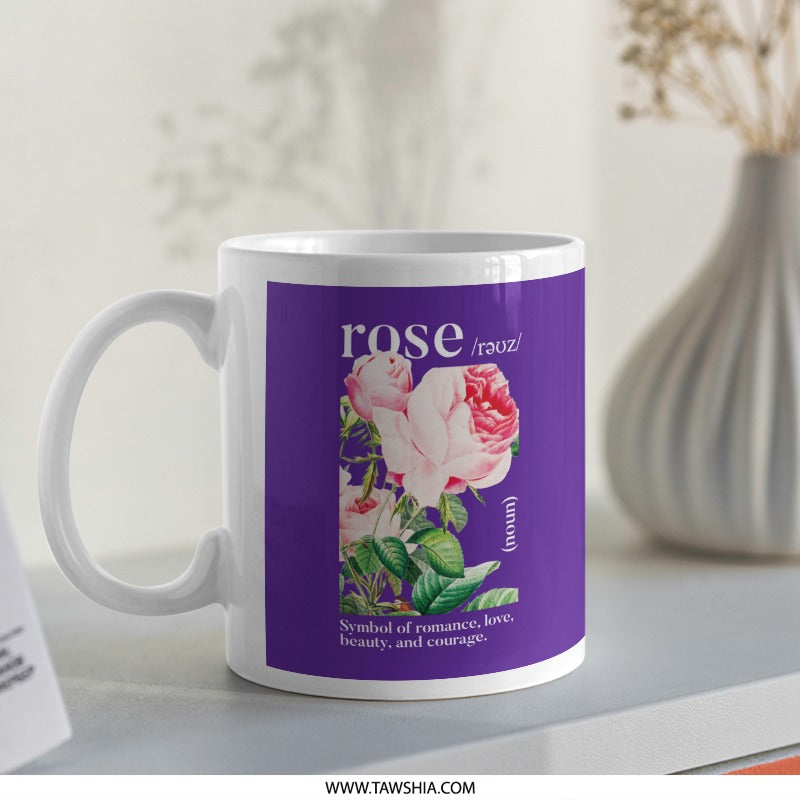 Charming Mug with Elegant Rose Design Print product