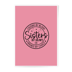 Cousins by Blood Photographic Prints, Sisters by Heart Art, Friends by Choice Wall Decor, Family Photo, Gift Idea - Tawshia