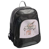 Grand Piano BackPack, Floral Piano, Elegant Backpack, Music Lover Gift, Unique Design, Stylish Bag, Everyday Carry, School College Bag - Tawshia