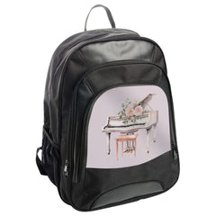Grand Piano BackPack, Floral Piano, Elegant Backpack, Music Lover Gift, Unique Design, Stylish Bag, Everyday Carry, School College Bag - Tawshia