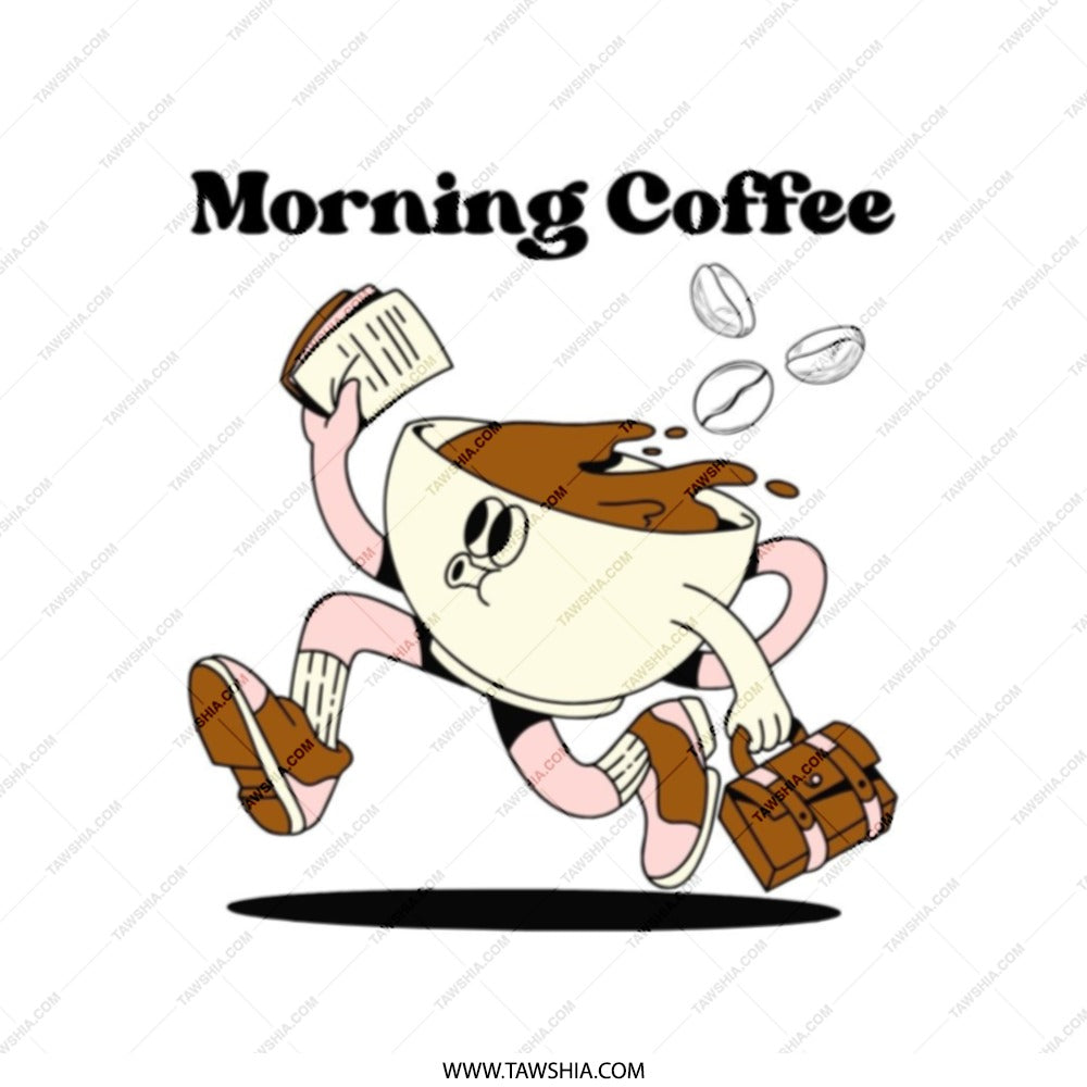 Morning Coffee Tote Bag, Funny Coffee Cup Design, Cute Coffee Lover Bag, Unique Coffee Gift, Coffee Beans, Coffee Time, Tote Bag - Tawshia