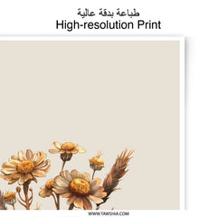 Floral Photographic Prints, Botanical Wall Art, Beige Flower Decor, Wildflower Print, Nature Art Prints, Home Decor - Tawshia