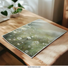 White Flowers Photographic Print, Floral Wall Art, Field of Flowers Decor, Botanical Photography, Nature Photo Print, Home Decor, Flower - Tawshia