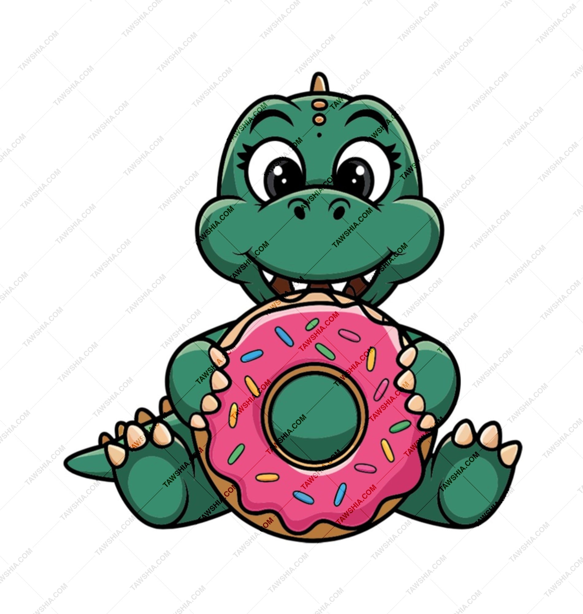 Cute Dinosaur Mug, Donut Lover, Funny Animal Mug, Coffee Mug, Gift Mug, Cartoon Mug, Novelty Mug, Tea Cup, Ceramic Mug - Tawshia