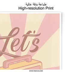 Lets Party Photographic Print, 80s Radio Art, Retro Wall Decor, Party Poster, Nostalgic Gift, Birthday Gift - Tawshia