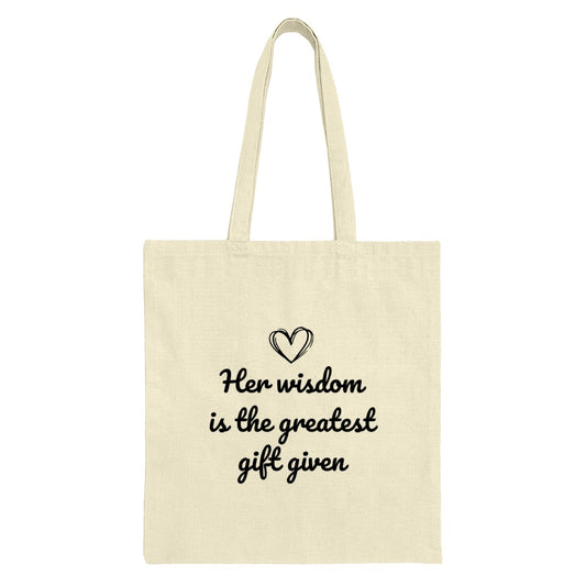 Wisdom Tote Bag, Inspirational Quote Bag, Heart Design, Gift for Her, Motivational Tote, Everyday Bag, Shopping Tote, Book Bag - Tawshia