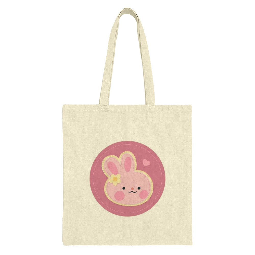 Cute Bunny Tote Bag, Pink Rabbit Design, Adorable Animal Tote, Everyday Carry Bag, Kawaii Style Tote, Gift for Bunny Lovers, Stylish Tote - Tawshia