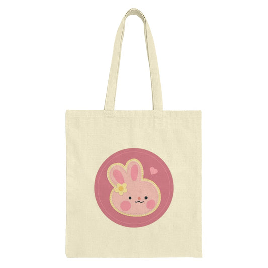Cute Bunny Tote Bag, Pink Rabbit Design, Adorable Animal Tote, Everyday Carry Bag, Kawaii Style Tote, Gift for Bunny Lovers, Stylish Tote - Tawshia