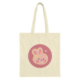 Cute Bunny Tote Bag, Pink Rabbit Design, Adorable Animal Tote, Everyday Carry Bag, Kawaii Style Tote, Gift for Bunny Lovers, Stylish Tote - Tawshia