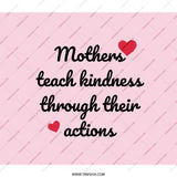 Mothers Teach Kindness Backpack, Mom Gift, Heart Backpack, Motivational Backpack, Everyday Backpack, Unique Backpack - Tawshia