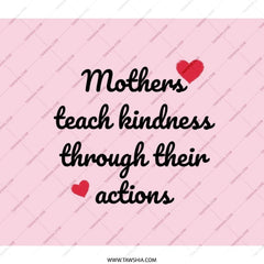 Mothers Teach Kindness Backpack, Mom Gift, Heart Backpack, Motivational Backpack, Everyday Backpack, Unique Backpack - Tawshia