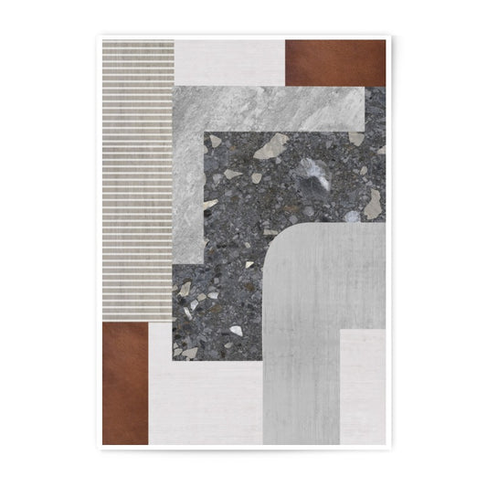 Abstract Geometric Photographic Print, Modern Art Home Decor, Stone Texture Wall Art, Contemporary Design Print, Unique Wall Hanging - Tawshia