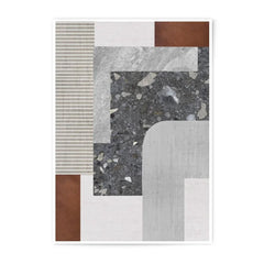 Abstract Geometric Photographic Print, Modern Art Home Decor, Stone Texture Wall Art, Contemporary Design Print, Unique Wall Hanging - Tawshia