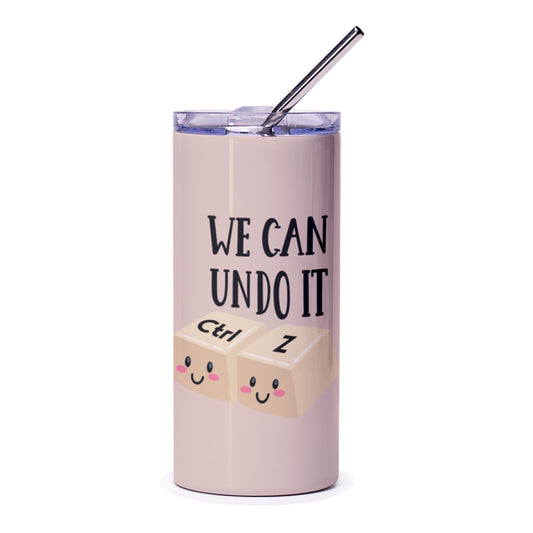 Ctrl Z Tumbler, We Can Undo It, Programmer Gift, Funny Tumbler, Keyboard Keys, Computer Humor, Tech Gift, Ctrl+Z, Undo Tumbler - Tawshia