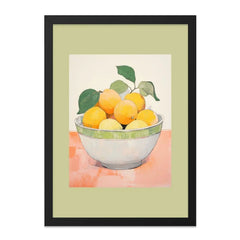 Lemon Still Life Wall Art, Fruit Bowl Print, Kitchen Decor, Citrus Painting, Modern Wall Decor, Botanical Art Print, Home Decor Art - Tawshia