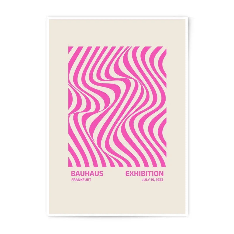 Bauhaus Exhibition Photographic Print, Pink Abstract Wall Art, 1923 Poster, Modern Art Print, Home Decor, Wall Decor, Gallery Wall - Tawshia