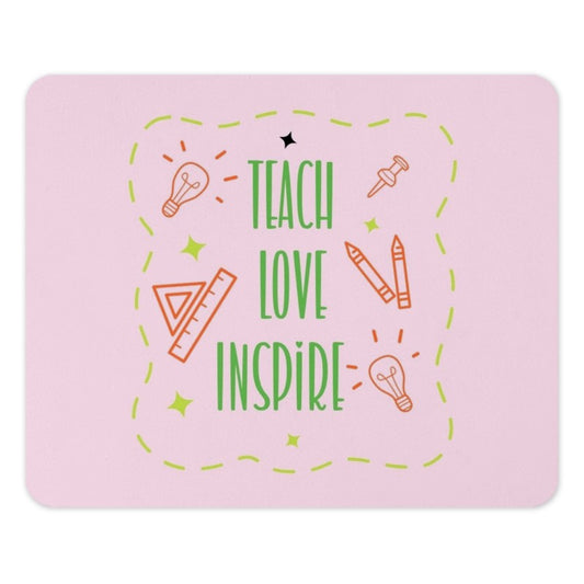Teach Love Inspire Mouse Pad, Teacher Appreciation Gift, Educator Decor, Teacher Present, Student, Teaching Assistant, Back To School - Tawshia