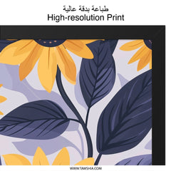 Sunflower Wall Art, Floral Home Decor, Botanical Print, Yellow Flower Art, Modern Wall Hanging, Nature Inspired Gift - Tawshia