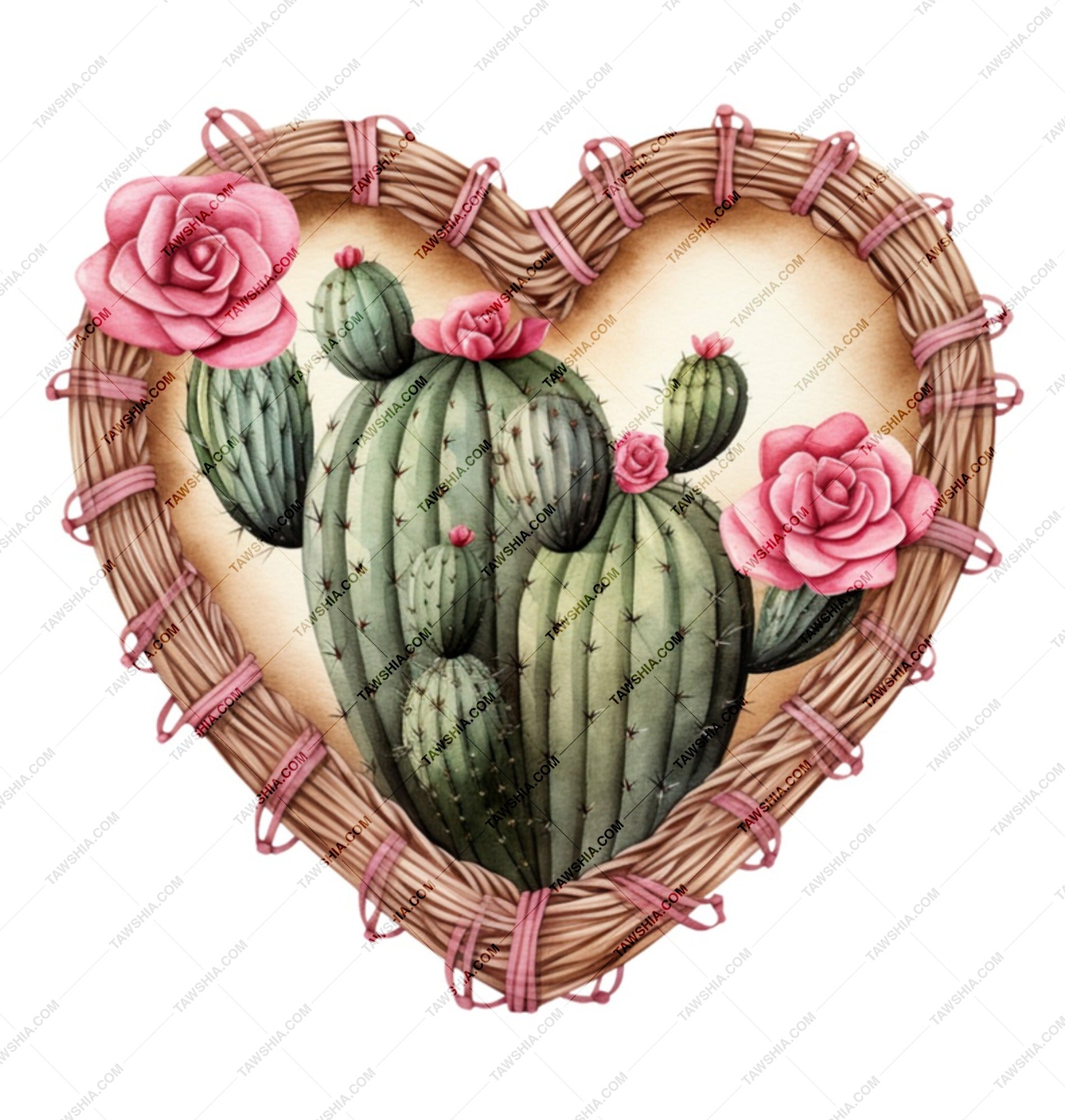 Cactus Mug, Heart Mug, Floral Mug, Desert Mug, Plant Lover Gift, Cute Mug, Watercolor Mug, Unique Coffee Mug, Tea Cup, Gift For Her - Tawshia