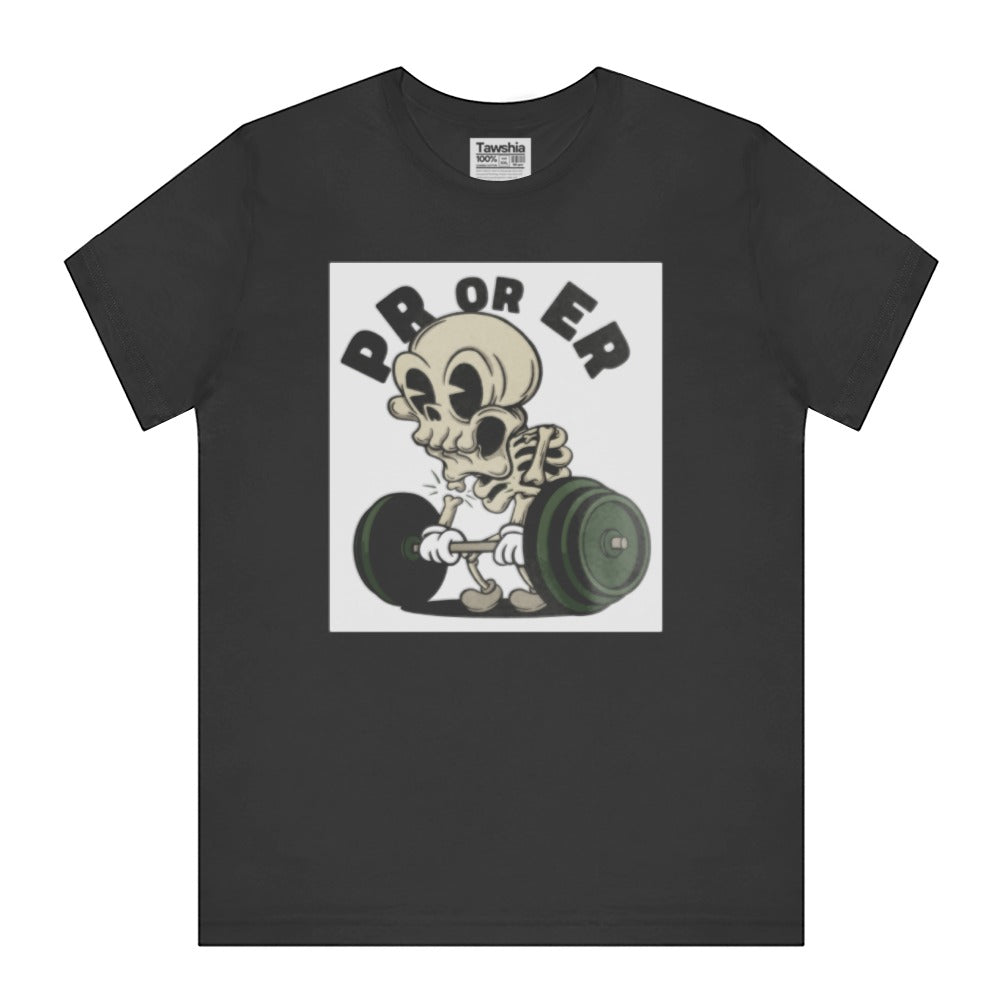 PR OR ER Skeleton Weightlifting T-shirt product type