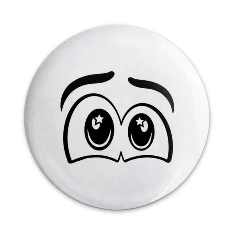 Googly Eyes Pinback Button, Cartoon Eyes Button, Cute Eye Pin, Funny Button, Anime Eyes, Star Eyes Pinback Button, Expressive Eyes - Tawshia