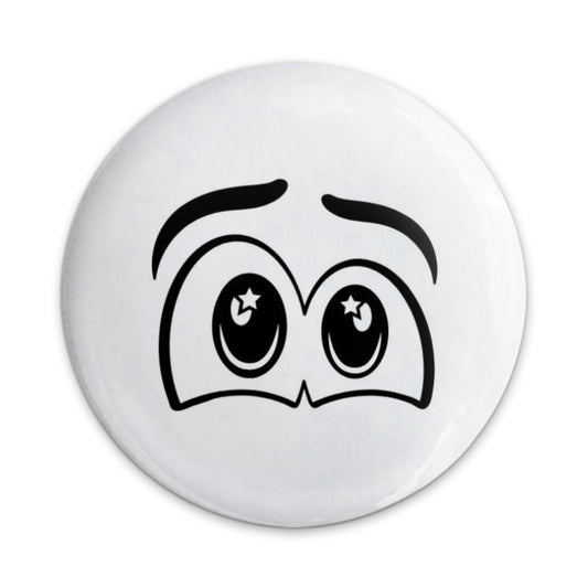 Googly Eyes Pinback Button, Cartoon Eyes Button, Cute Eye Pin, Funny Button, Anime Eyes, Star Eyes Pinback Button, Expressive Eyes - Tawshia