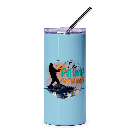 I'd Rather Be Fishing Tumbler, Outdoorsman Tumbler, Fishing Gift, Fisherman Present, Fishing Tumbler Cup, Tumblers - Tawshia