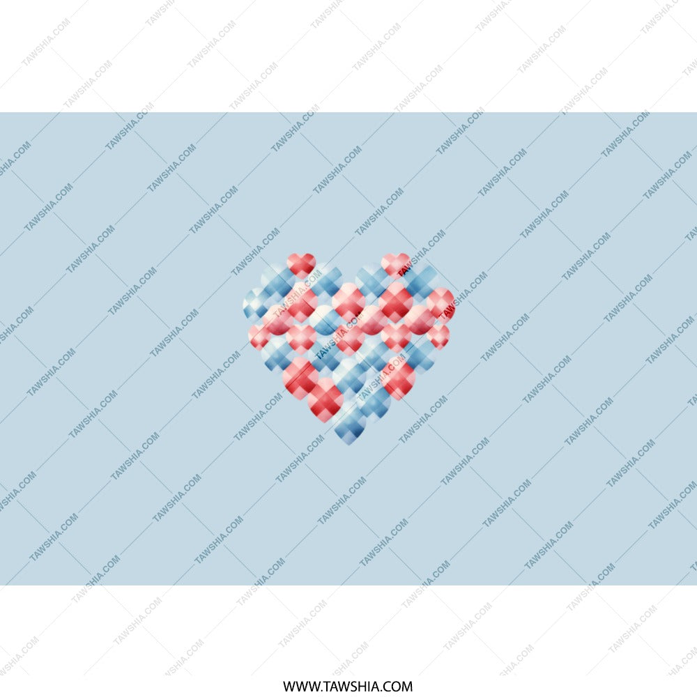 Heart Pattern Tumbler, Patriotic Colors, Valentine's Day Gift, Unique Tumbler, Gifts for Her, Novelty Drinkware, Stylish Tumbler - Tawshia