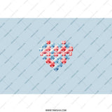 Heart Pattern Tumbler, Patriotic Colors, Valentine's Day Gift, Unique Tumbler, Gifts for Her, Novelty Drinkware, Stylish Tumbler - Tawshia