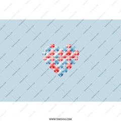 Heart Pattern Tumbler, Patriotic Colors, Valentine's Day Gift, Unique Tumbler, Gifts for Her, Novelty Drinkware, Stylish Tumbler - Tawshia