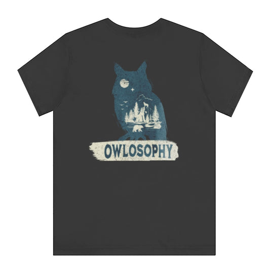 Owlosophy Design with Owl and Moon Graphic T-Shirt product