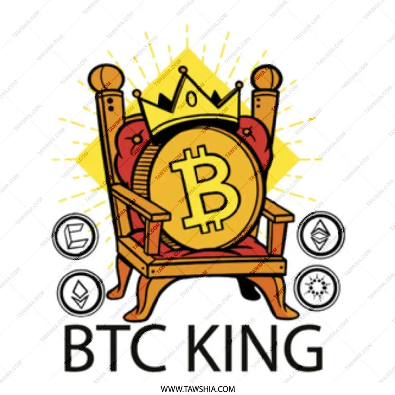 BTC KING Throne and Cryptocurrency Sign product