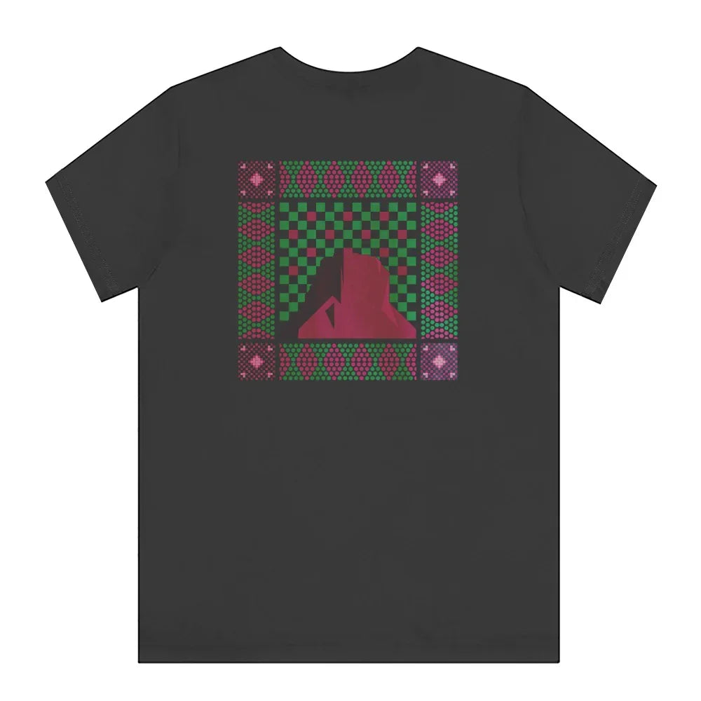 Geometric Pattern and Red Mountain Graphic T-Shirt product