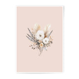 Floral Bouquet Photographic Prints, Boho Flower Art, Neutral Wall Decor, Feather Prints, Home Decor Prints, Botanical Art Print - Tawshia