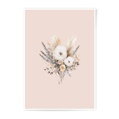 Floral Bouquet Photographic Prints, Boho Flower Art, Neutral Wall Decor, Feather Prints, Home Decor Prints, Botanical Art Print - Tawshia