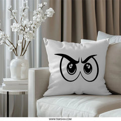 Owl Eyes Pillow, Cartoon Eyes Throw Pillow, Angry Bird Eyes Pillow, Funny Eyes Decorative Pillow, Home Decor Pillow - Tawshia