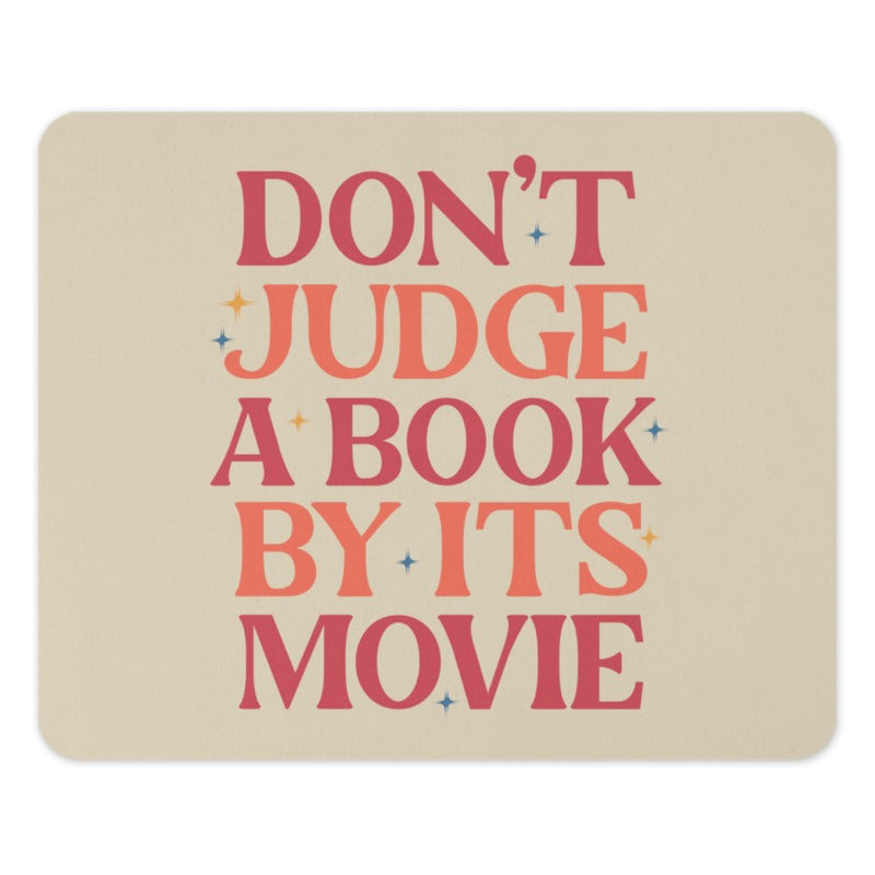 Book Lover Mouse Pad, Funny Bookish Gift, Retro Quote Mousepad, Dont Judge A Book, Unique Office Decor, Gift For Reader, Book Worm - Tawshia