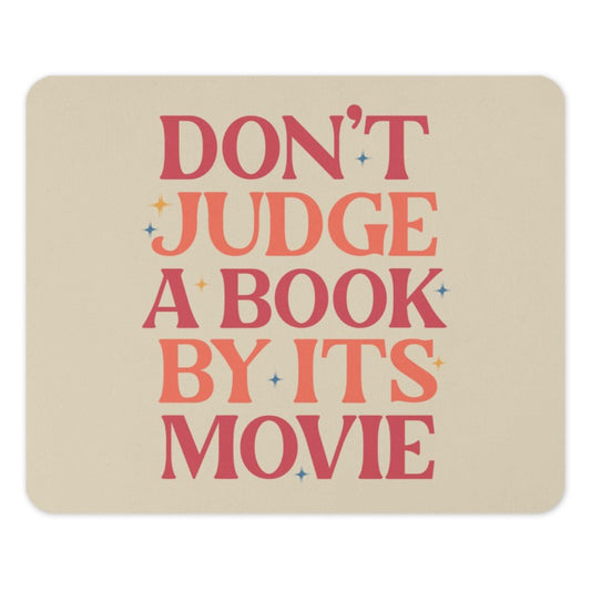 Book Lover Mouse Pad, Funny Bookish Gift, Retro Quote Mousepad, Dont Judge A Book, Unique Office Decor, Gift For Reader, Book Worm - Tawshia